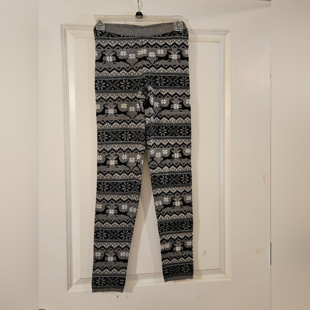 It's Our Time Winter Patterned Leggings, XS